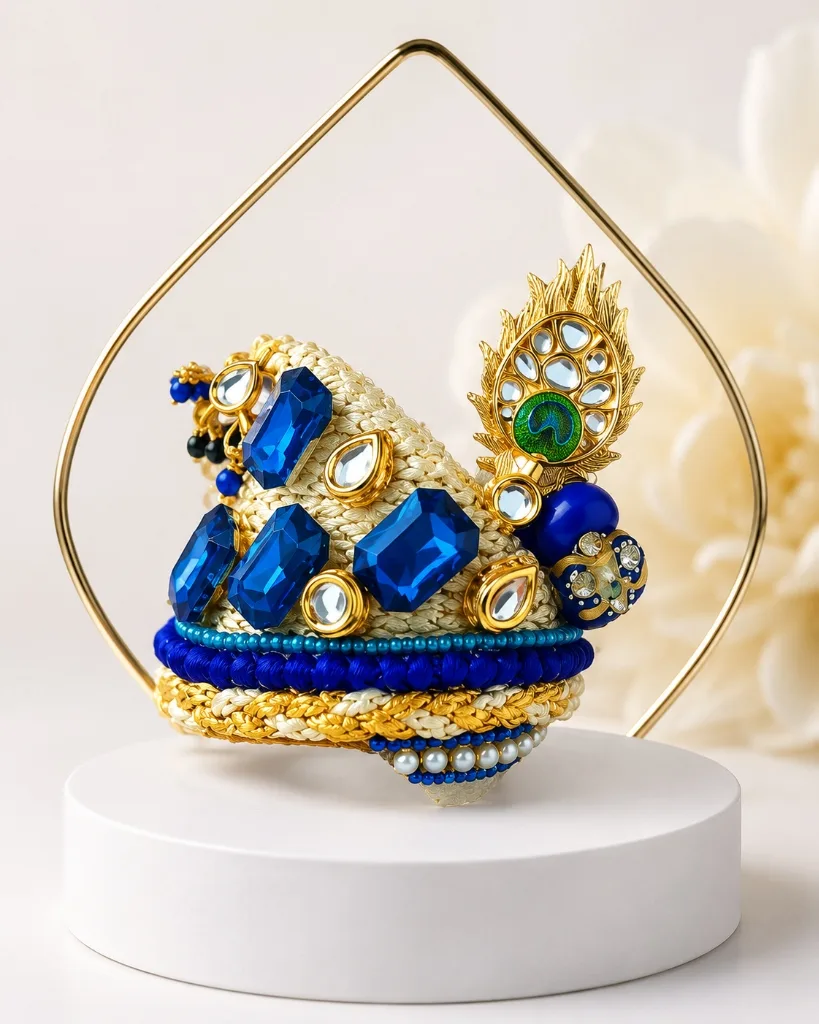 Royal Blue Diamond Mukut